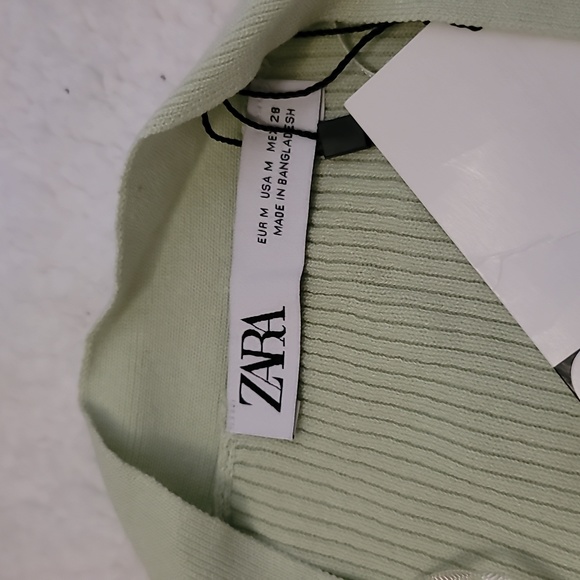 Zara Ribbed Long Green Duster Cardigan - Picture 11 of 14